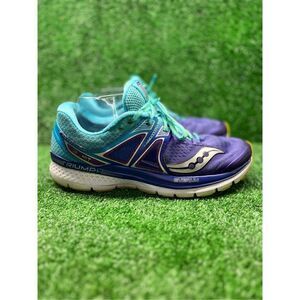 Saucony Triumph ISO Everun Womens Size 10.5 Blue Purple Shoes Sneakers S10346-1